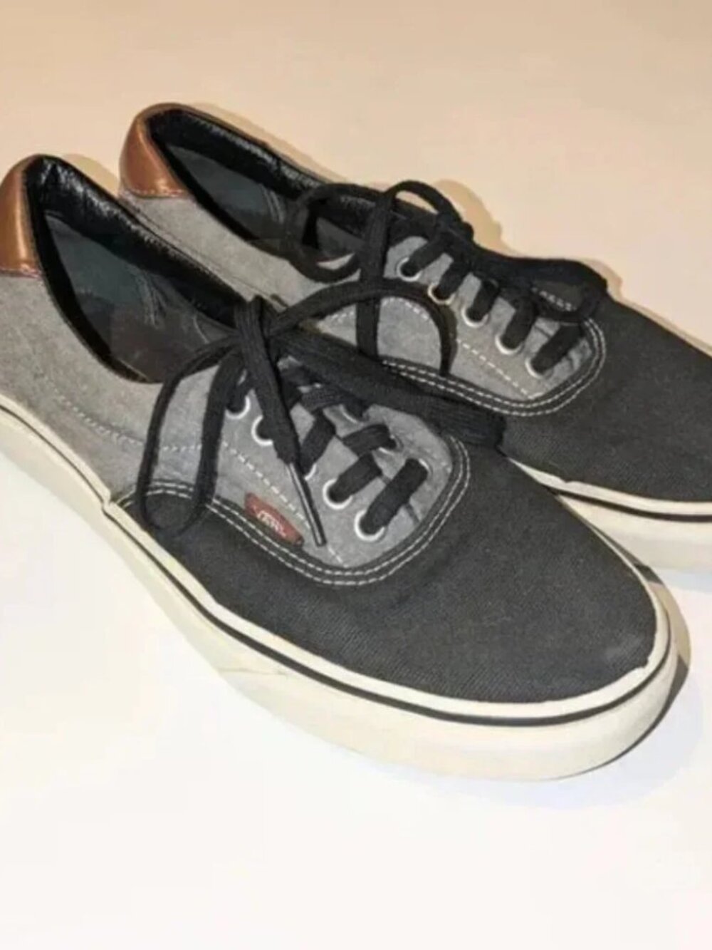 Vans Two Tone Leather Heel W 8 M 6.5